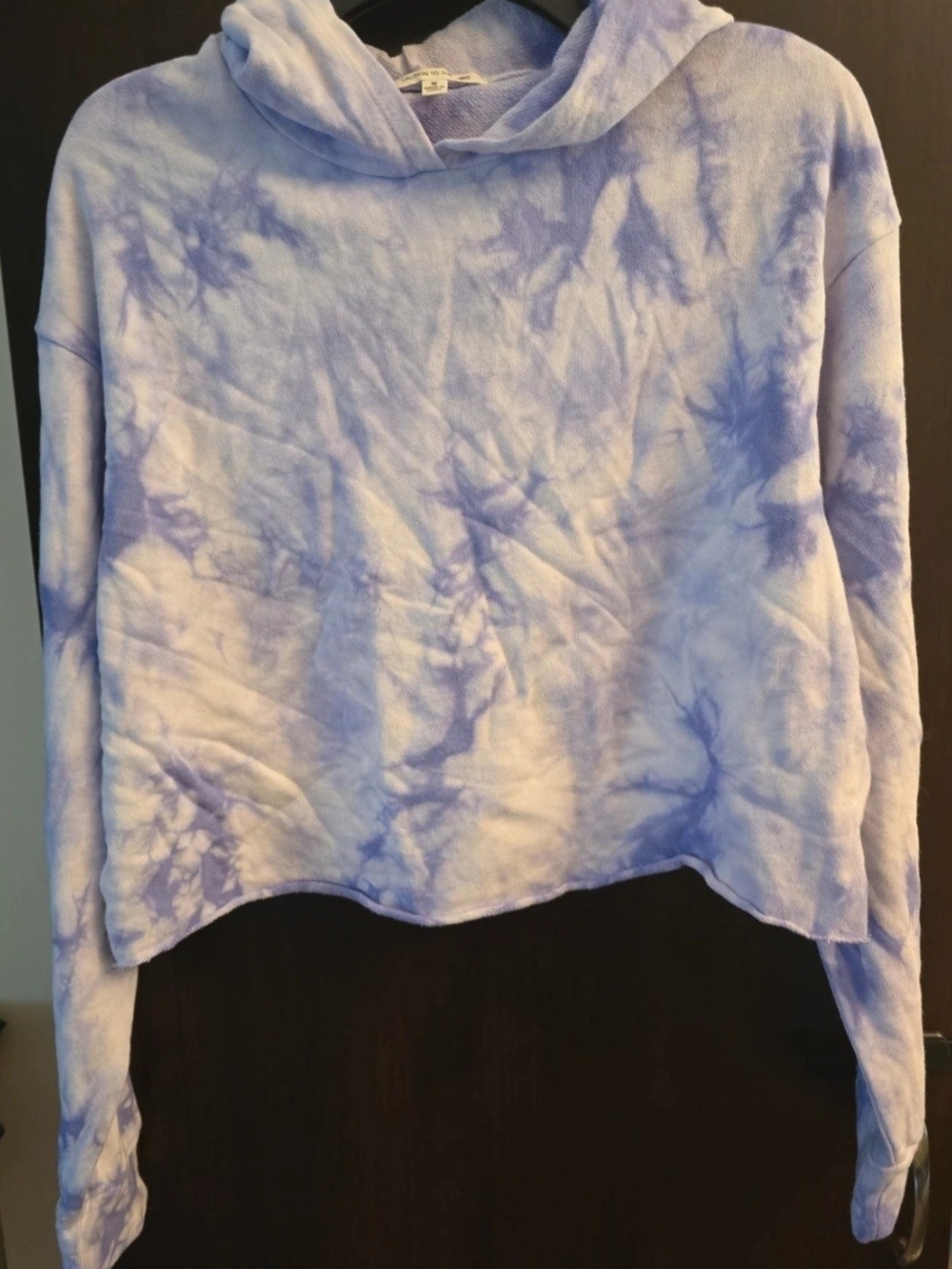 Women's Tie-Dye Lavender Hoodie Top